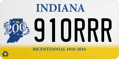IN license plate 910RRR