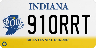 IN license plate 910RRT