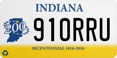 IN license plate 910RRU