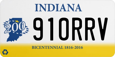 IN license plate 910RRV