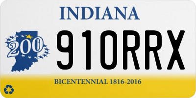 IN license plate 910RRX