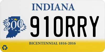 IN license plate 910RRY