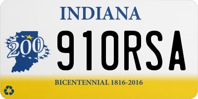 IN license plate 910RSA