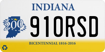 IN license plate 910RSD