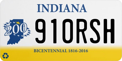 IN license plate 910RSH