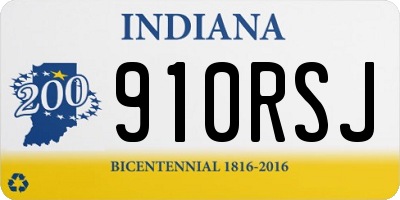 IN license plate 910RSJ