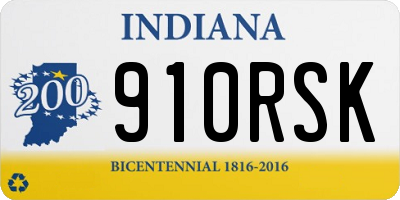 IN license plate 910RSK