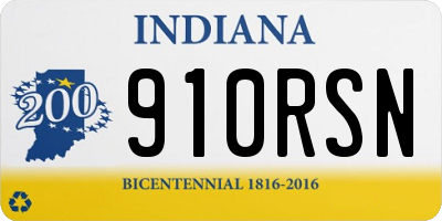 IN license plate 910RSN