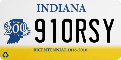 IN license plate 910RSY