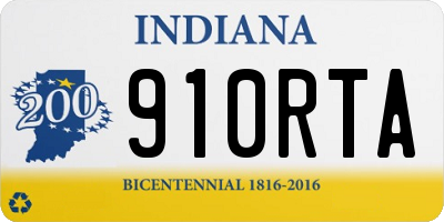 IN license plate 910RTA