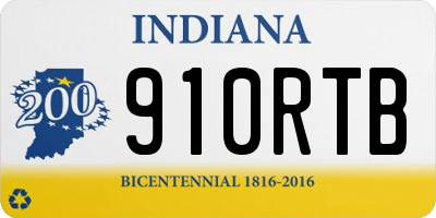 IN license plate 910RTB