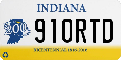 IN license plate 910RTD