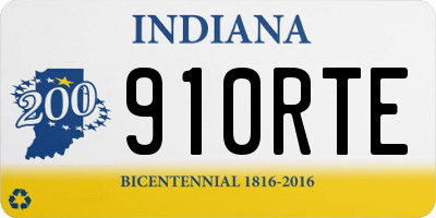IN license plate 910RTE