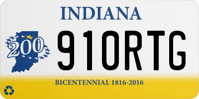 IN license plate 910RTG