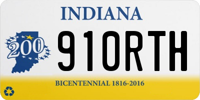 IN license plate 910RTH