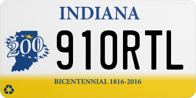 IN license plate 910RTL