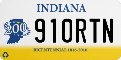 IN license plate 910RTN