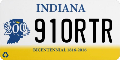 IN license plate 910RTR