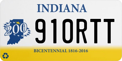 IN license plate 910RTT