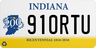 IN license plate 910RTU