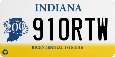 IN license plate 910RTW