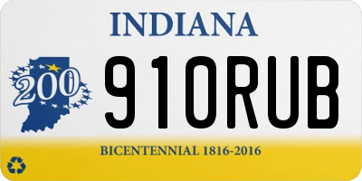 IN license plate 910RUB