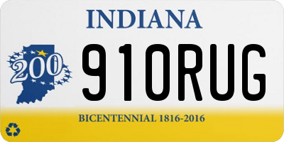 IN license plate 910RUG