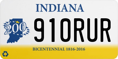 IN license plate 910RUR