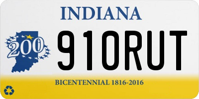 IN license plate 910RUT