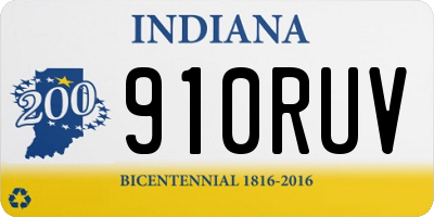 IN license plate 910RUV