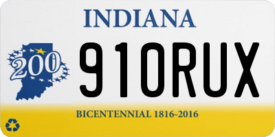 IN license plate 910RUX