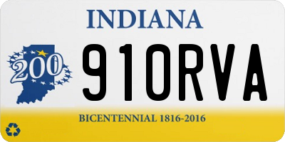 IN license plate 910RVA