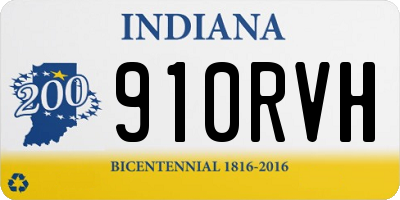 IN license plate 910RVH