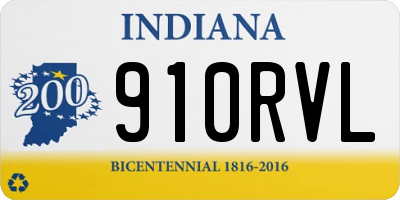IN license plate 910RVL