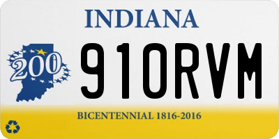 IN license plate 910RVM