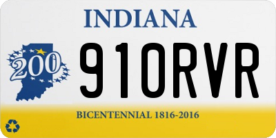 IN license plate 910RVR