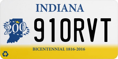 IN license plate 910RVT