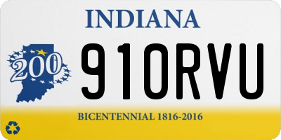 IN license plate 910RVU