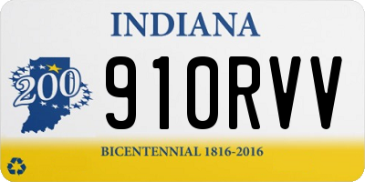 IN license plate 910RVV