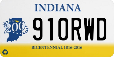 IN license plate 910RWD