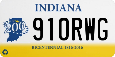 IN license plate 910RWG