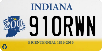 IN license plate 910RWN