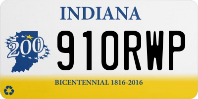 IN license plate 910RWP