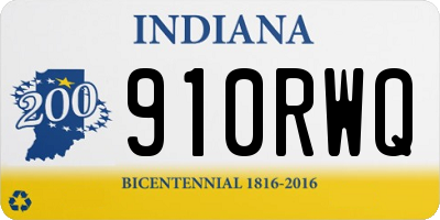 IN license plate 910RWQ