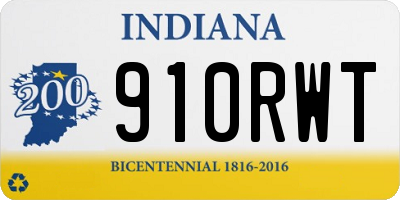 IN license plate 910RWT