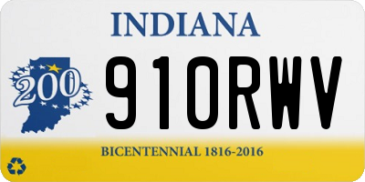 IN license plate 910RWV