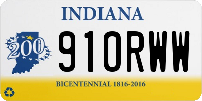 IN license plate 910RWW