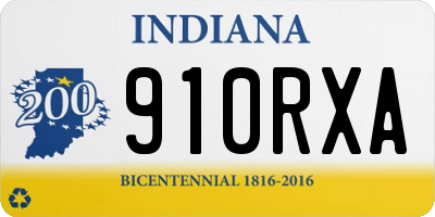 IN license plate 910RXA