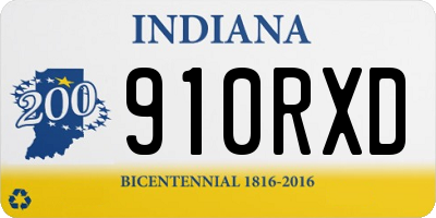 IN license plate 910RXD