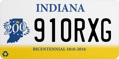 IN license plate 910RXG